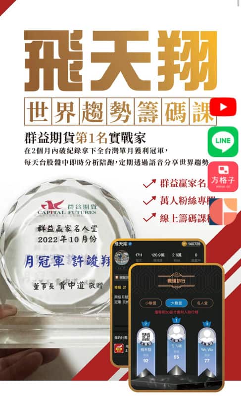 股市不再憑直覺!飛天翔飆股達人「盤中陪跑」帶你掌握主力的真正 股市不再憑直覺!飛天翔飆股達人「盤中陪跑」帶你掌握主力的真正